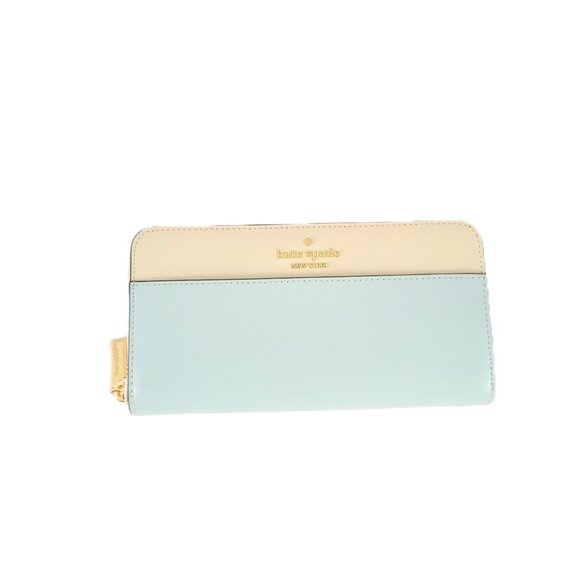 Kate Spade KI365 Madison Large Continental Wallet Colorblock Crisp Sky Clutch - Picture 2 of 5